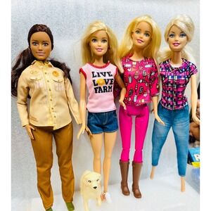 Barbie National Geographic Explorer Doll Outfit With Dog Lot of 4 with Clothes